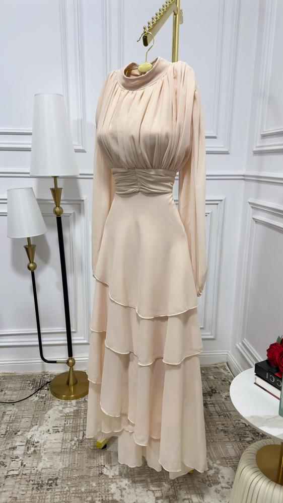 فستان شيفون متعدد الطبقات