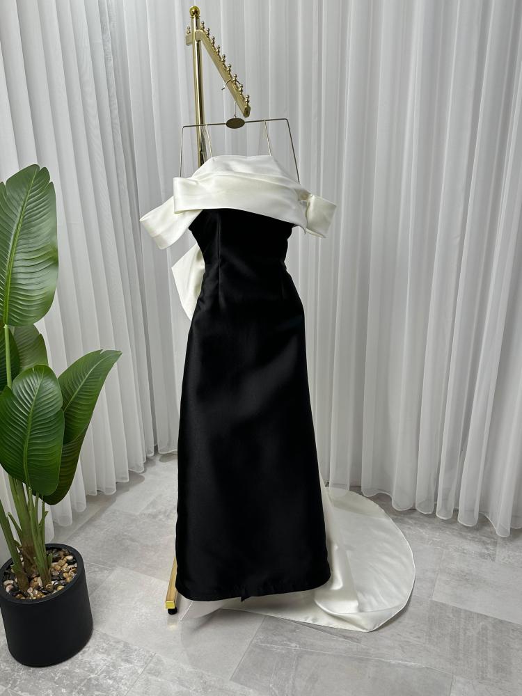 فستان ميكادو مع فيونكة في الخلف