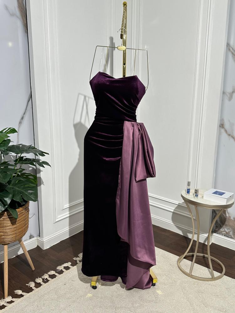 فستان مخملي + تفتا