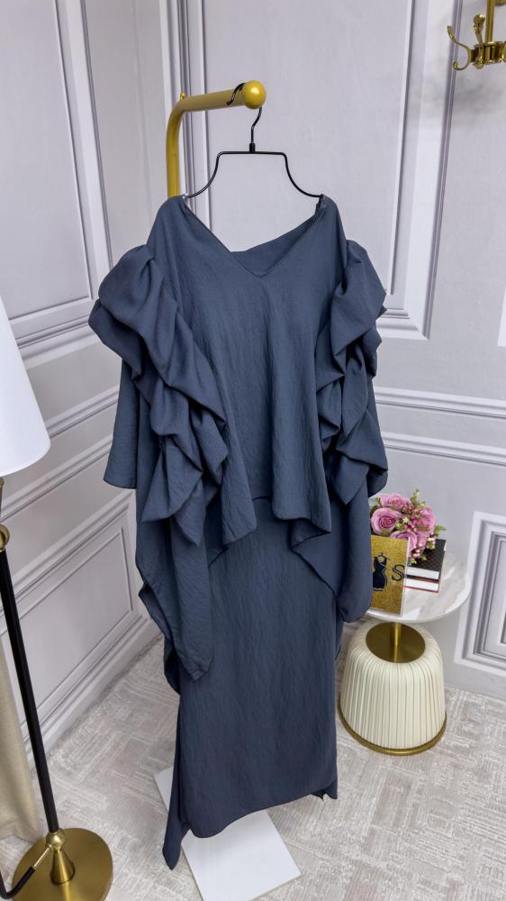 فستان كتان قطعتين