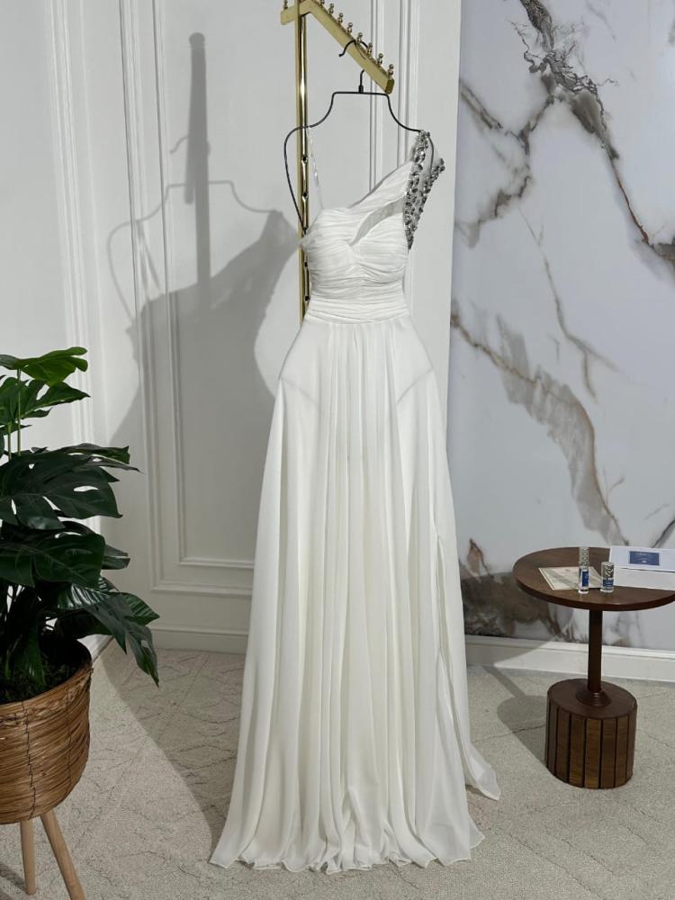 Georgette dress and embroidery