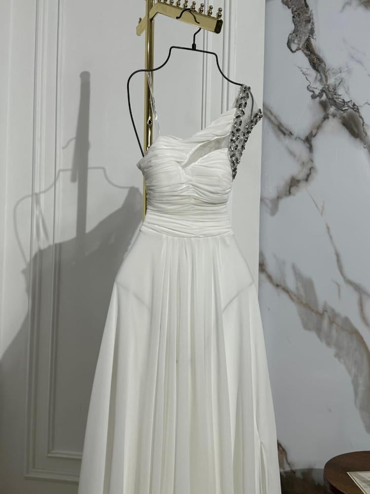 Georgette dress and embroidery