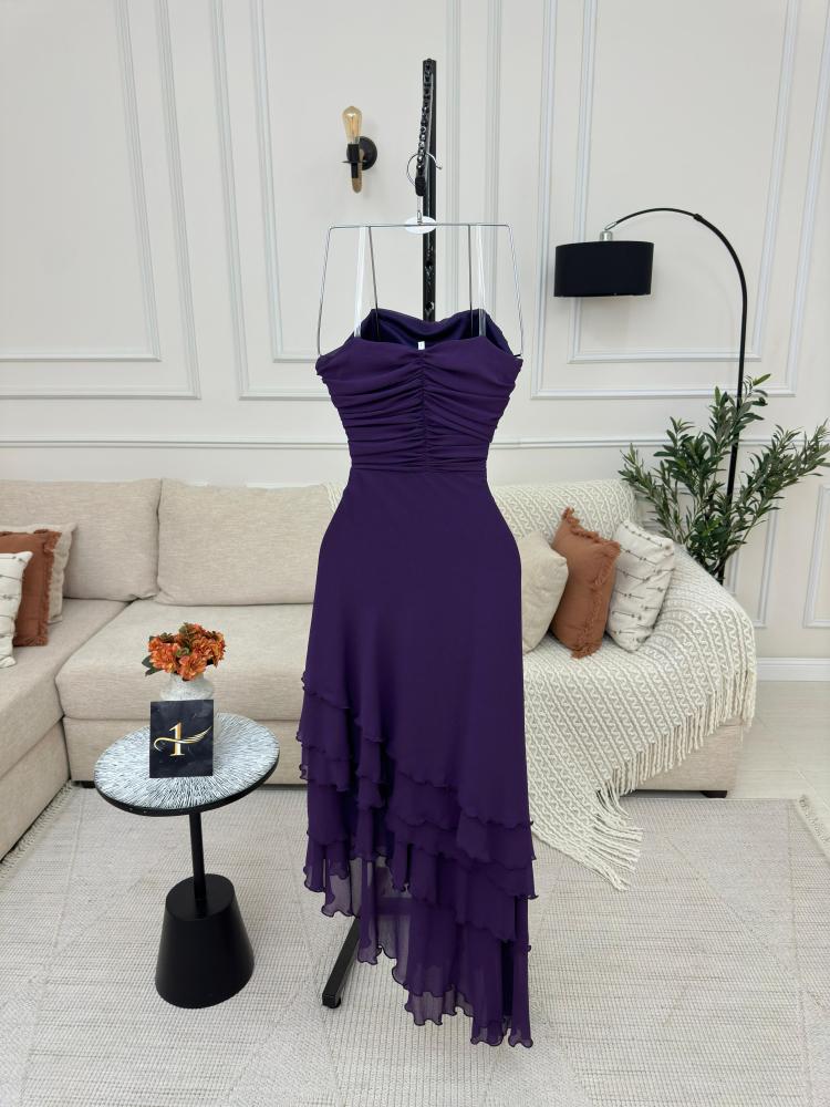 فستان من الشيفون الجورجيت الناعم