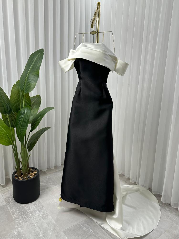 فستان ميكادو مع فيونكة في الخلف