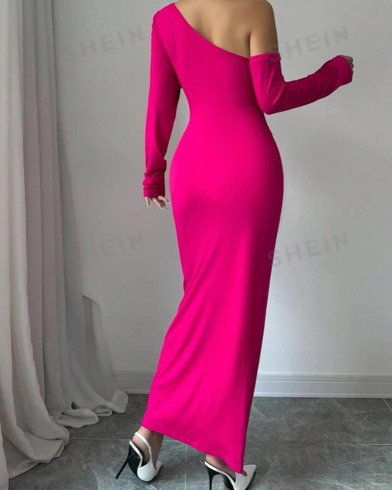 فستان كريب مطاطي