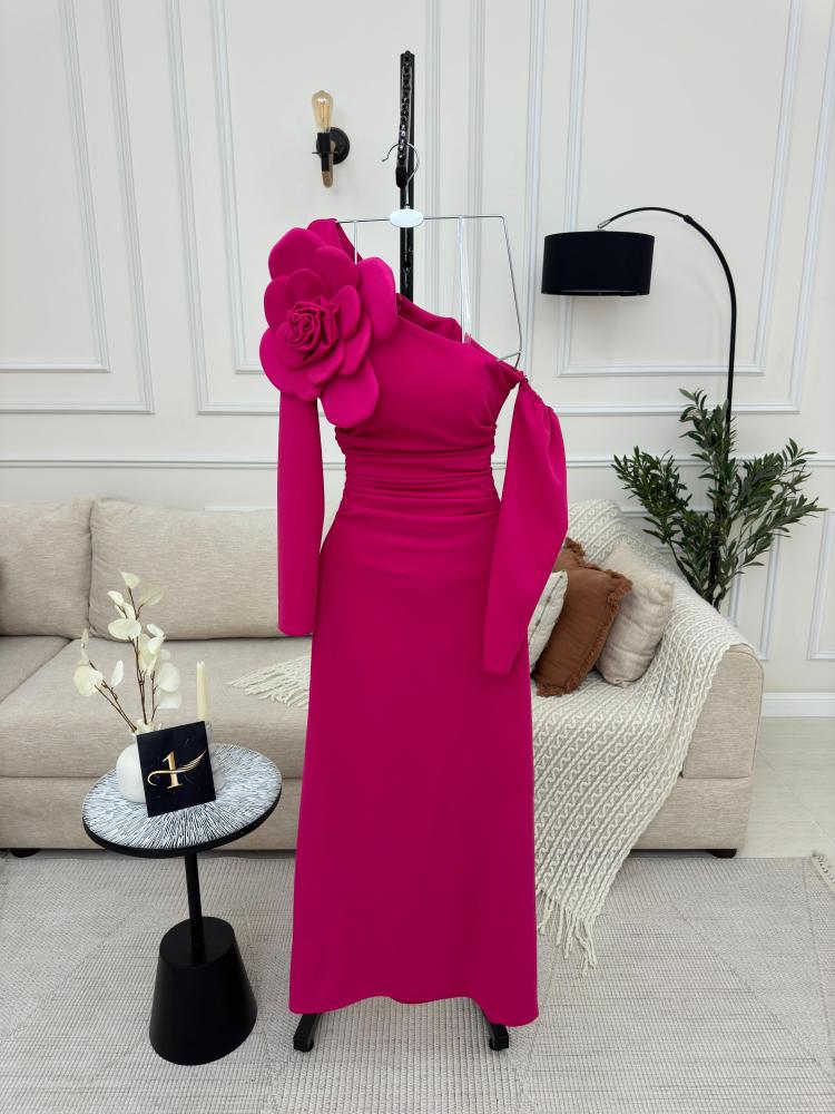 فستان كريب مطاطي