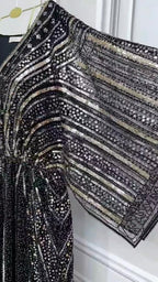 فستان ناعم مرصع بالترتر