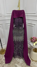 فستان سهرة باربي شيك + أكمام شيفون