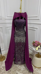 فستان سهرة باربي شيك + أكمام شيفون