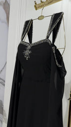 فستان شيفون مطرز بالخرز