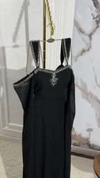 فستان شيفون مطرز بالخرز