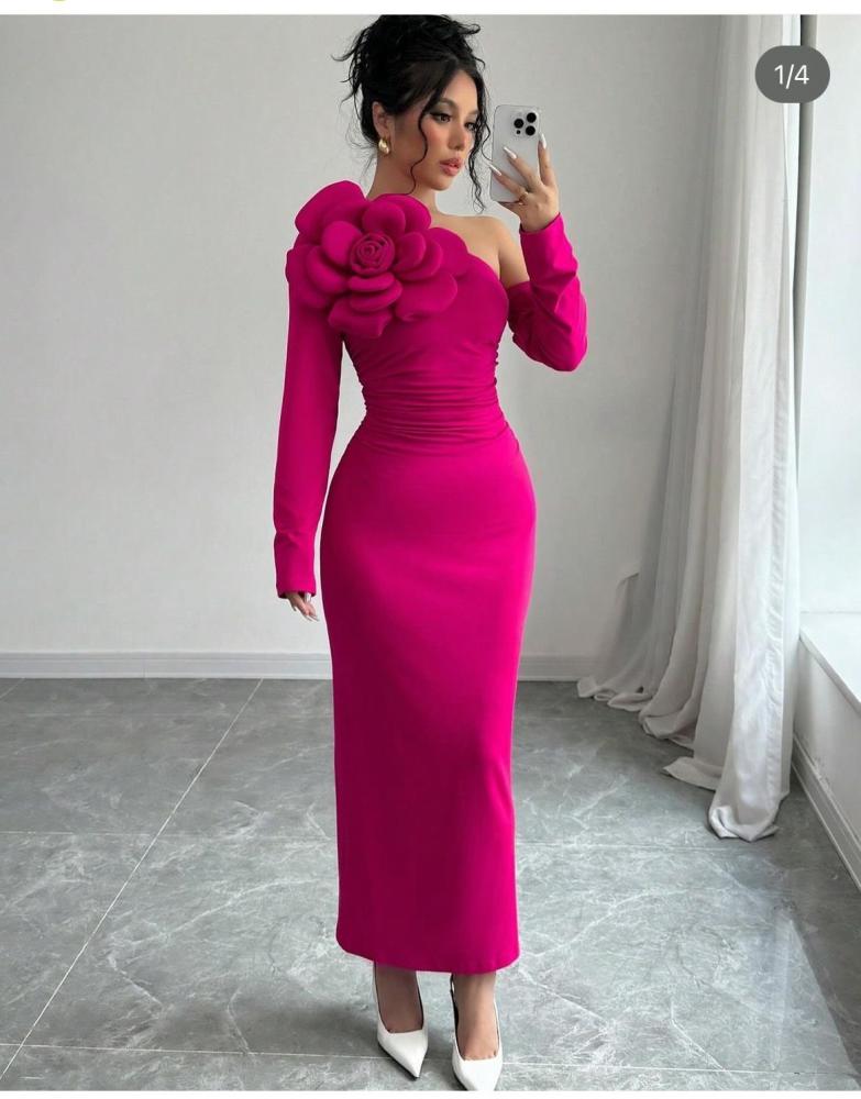 فستان كريب مطاطي