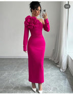 فستان كريب مطاطي