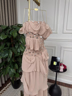 فستان جورجيت متعدد الطبقات