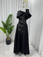 فستان كريب مطرز يدويًا