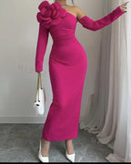 فستان كريب مطاطي