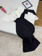 فستان باربي باللونين الأبيض والأسود