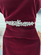 فستان جوخ مطرز يدويا