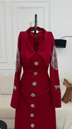 فستان باربي مطرز يدويا