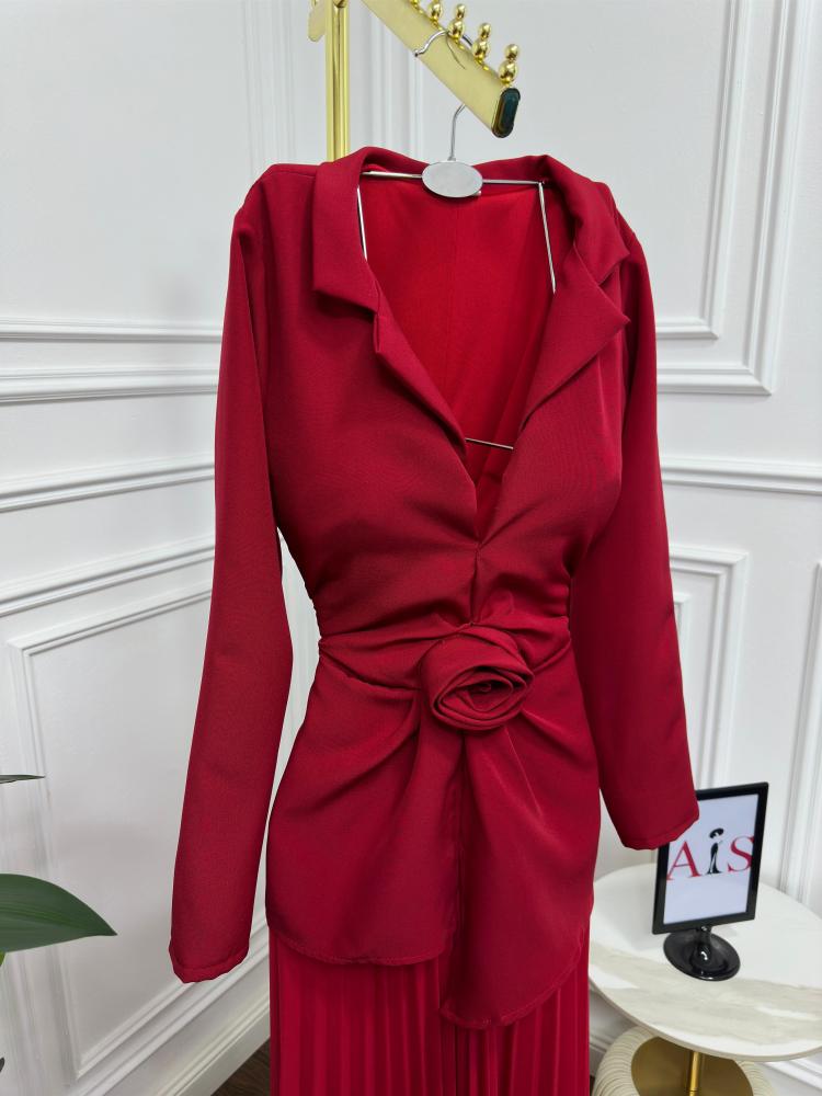 فستان باربي مع طيات شيفون