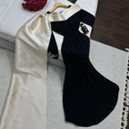 فستان من الكريب والميكادو