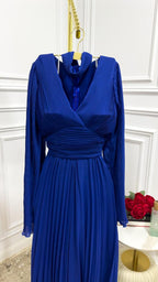 فستان شيفون مطوي