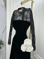 فستان جوخ ودانتيل