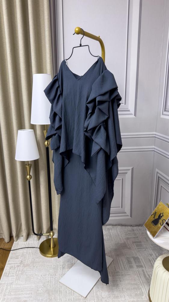 فستان كتان قطعتين