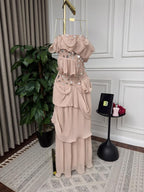 فستان جورجيت متعدد الطبقات