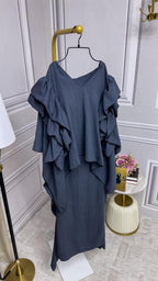 فستان كتان قطعتين