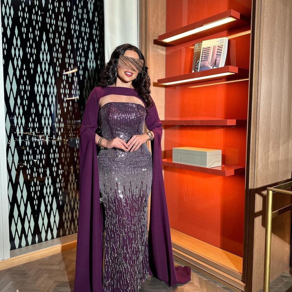 فستان سهرة باربي شيك + أكمام شيفون