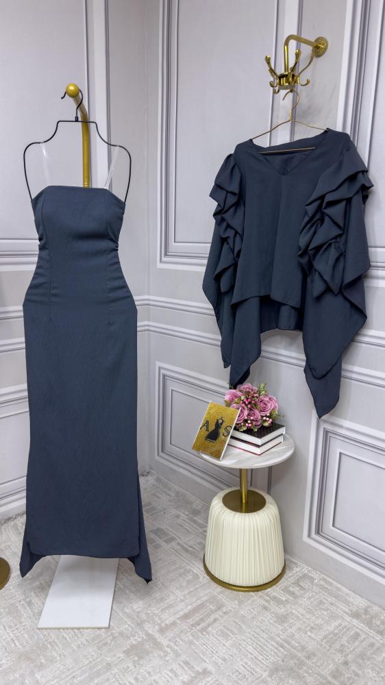 فستان كتان قطعتين