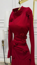 فستان من الكريب الناعم والشيفون