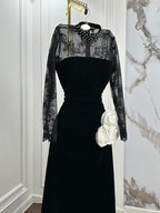 فستان جوخ ودانتيل