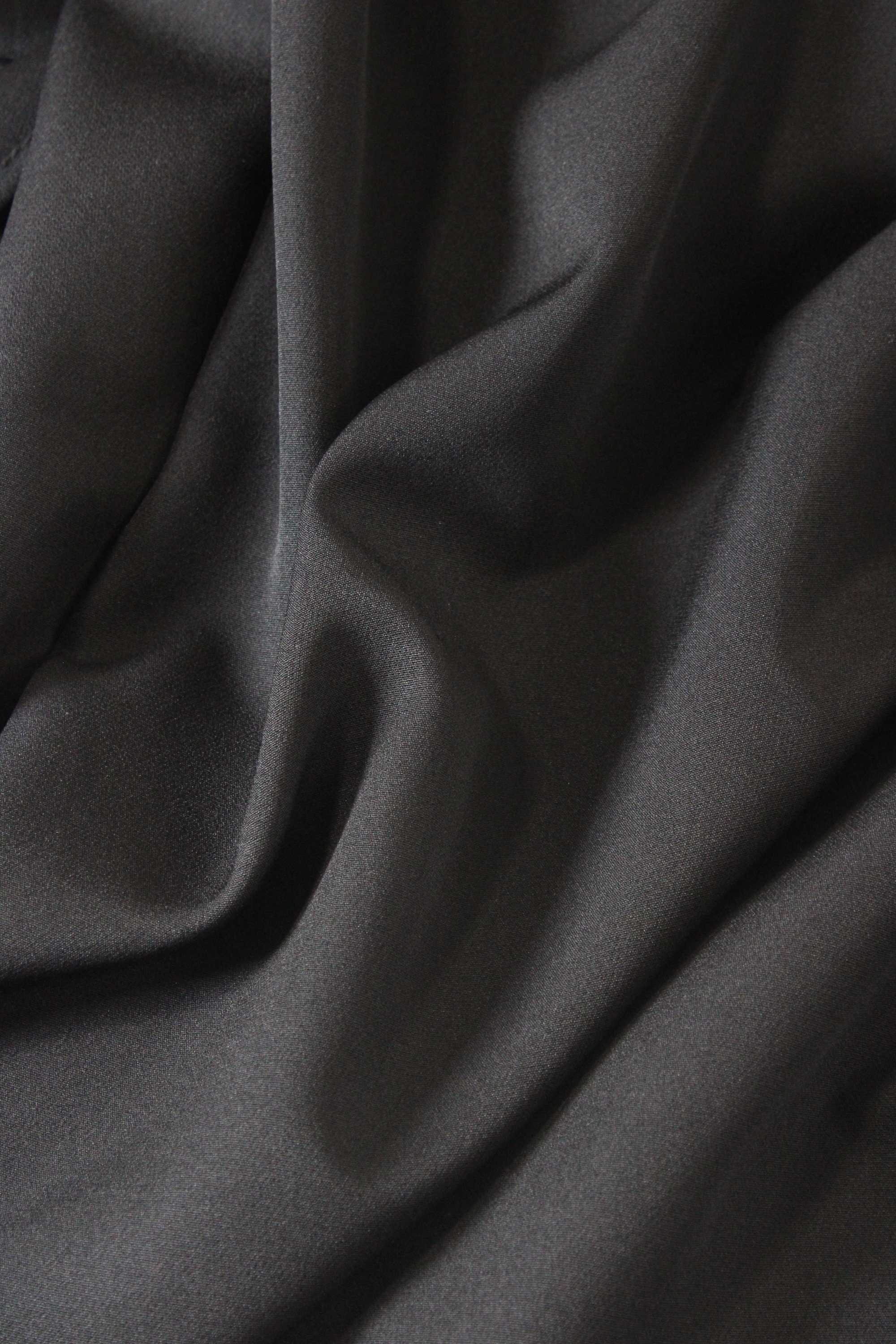 Close-up of black fabric with folds
