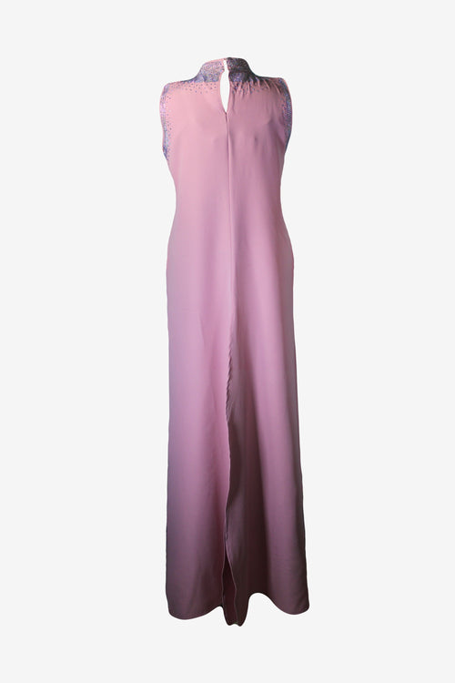 Pink sleeveless dress on a white background