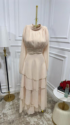 فستان شيفون متعدد الطبقات