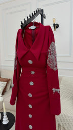 فستان باربي مطرز يدويا