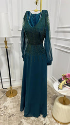 فستان مطرز بالجورجيت