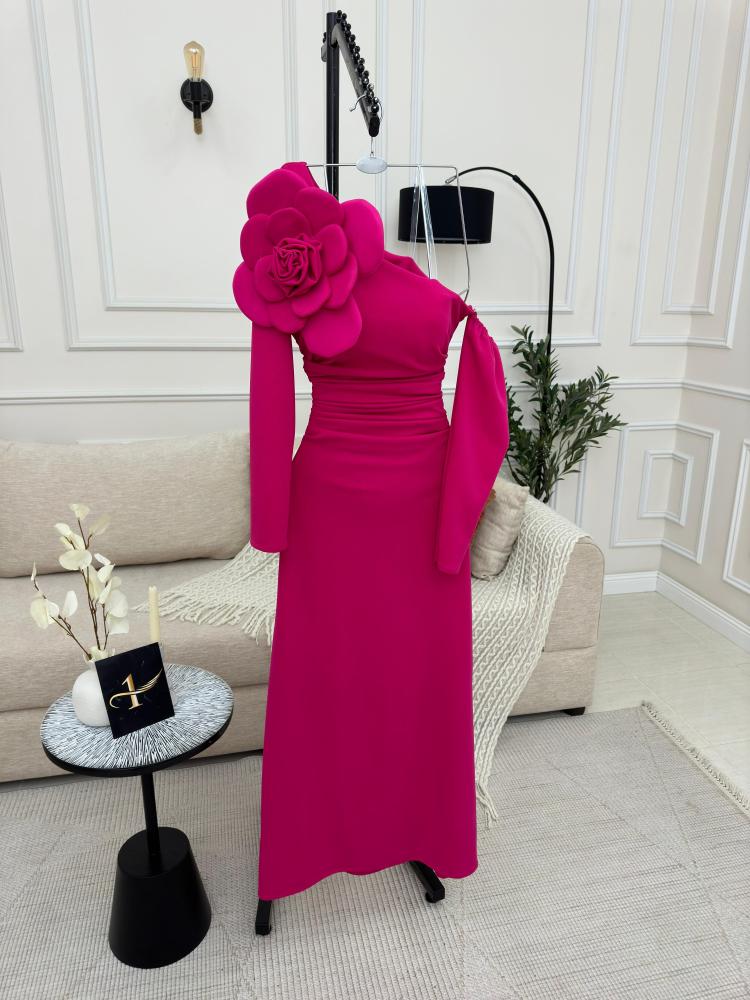 فستان كريب مطاطي