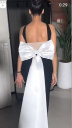 فستان كريب مطرز بذيل ميكادو