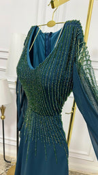 فستان مطرز بالجورجيت