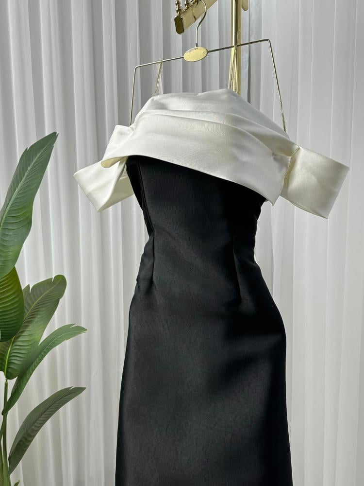 فستان ميكادو مع فيونكة في الخلف