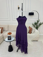 فستان من الشيفون الجورجيت الناعم