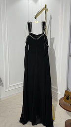 فستان شيفون مطرز بالخرز