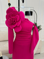 فستان كريب مطاطي